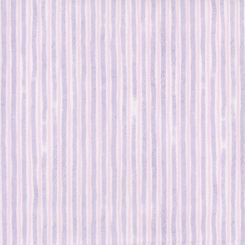 alternating strips of lilac and textured purple on white fabric
