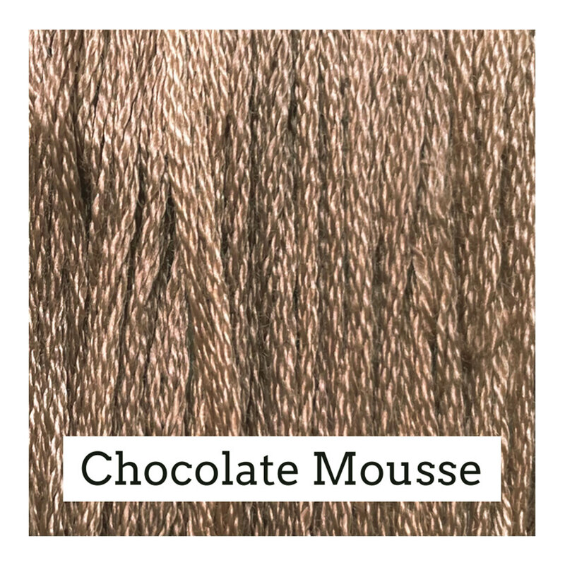 A light chocolate brown swatch of Classic Colorworks floss. 