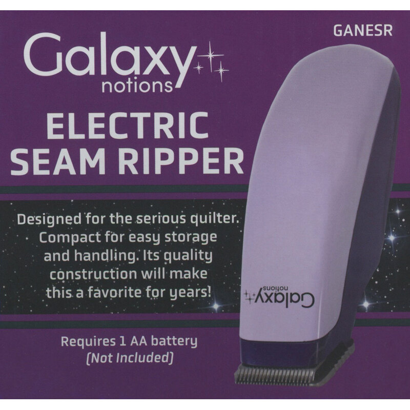 Packaging for Electric seam ripper in purple.