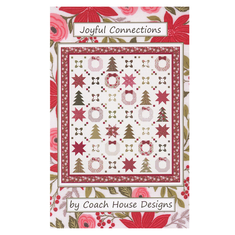 Front cover of the pattern, showing a digitized version of the completed quilt in fabrics from the Berry & Pine collection.