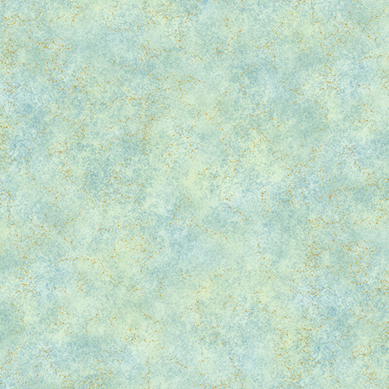 mottled sage green fabric with gold metallic flakes