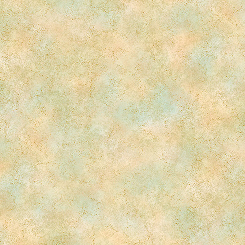 mottled tan and green fabric with gold metallic flakes