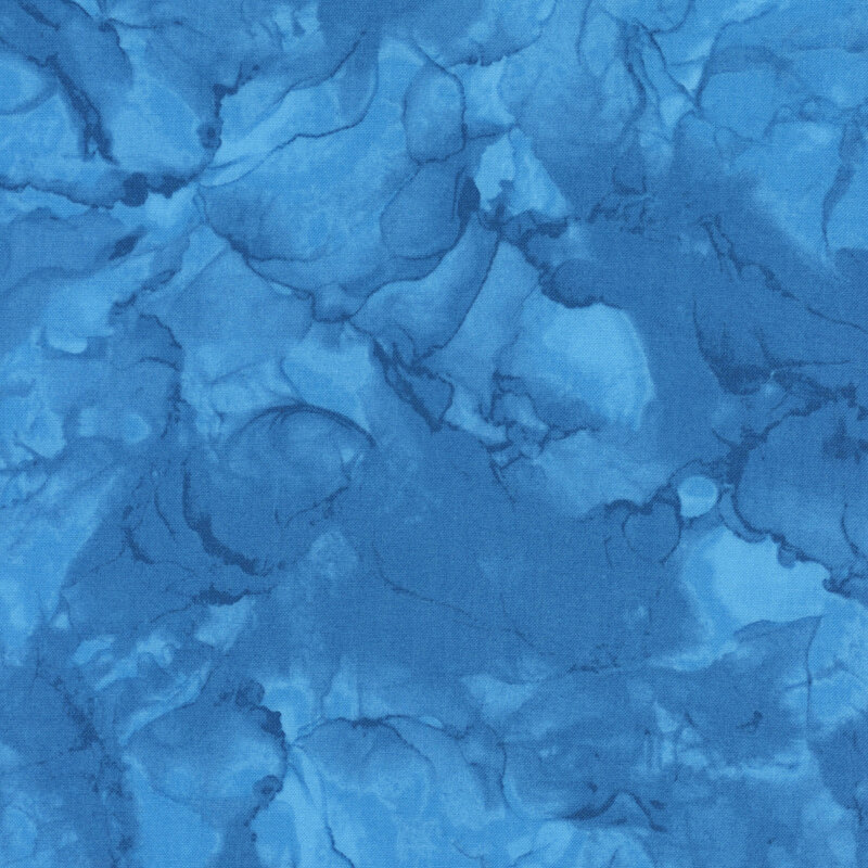 A blue marbled fabric. 