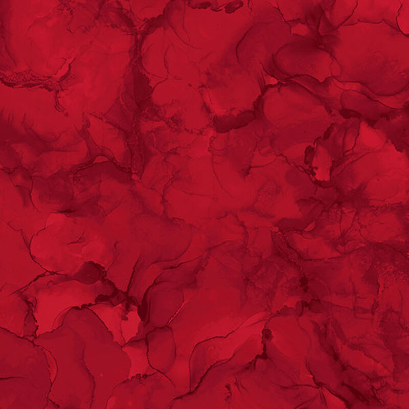 A red marbled fabric. 