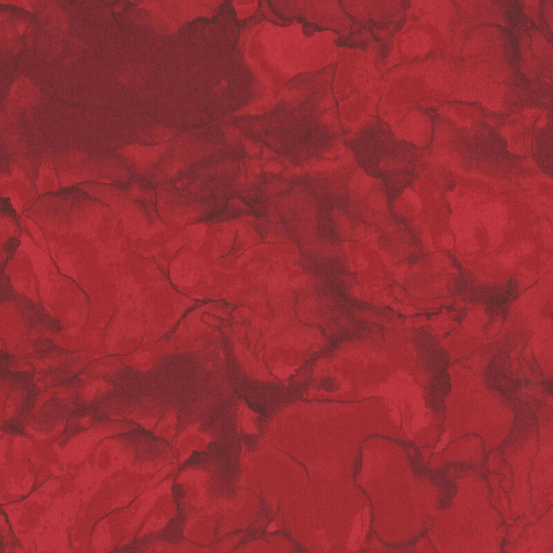 A red marbled fabric. 