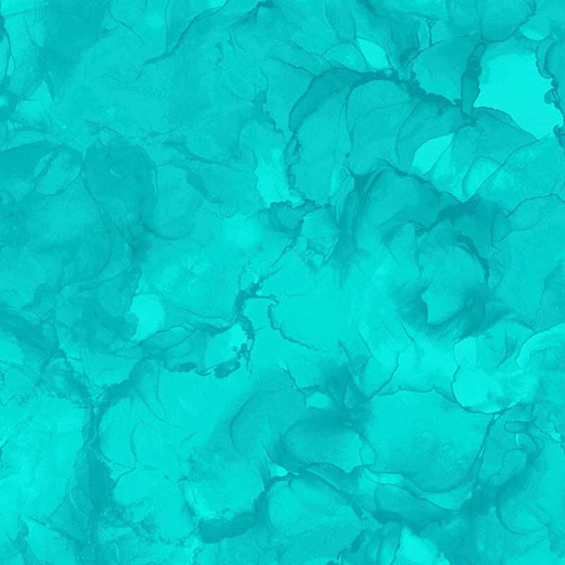 A teal marbled fabric. 