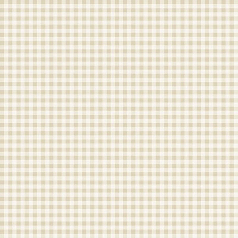 An ivory fabric with a cream beige gingham print