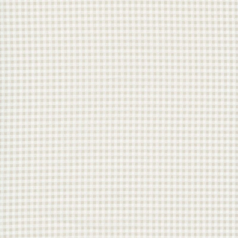 An ivory fabric with a cream beige gingham print