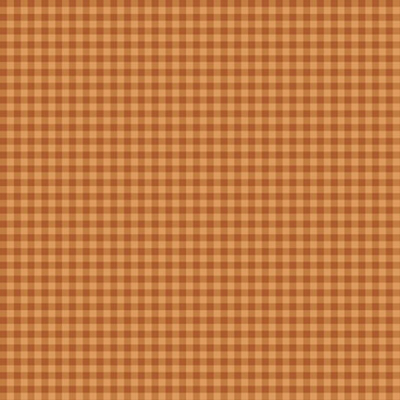 A tangerine fabric with a bright orange gingham print