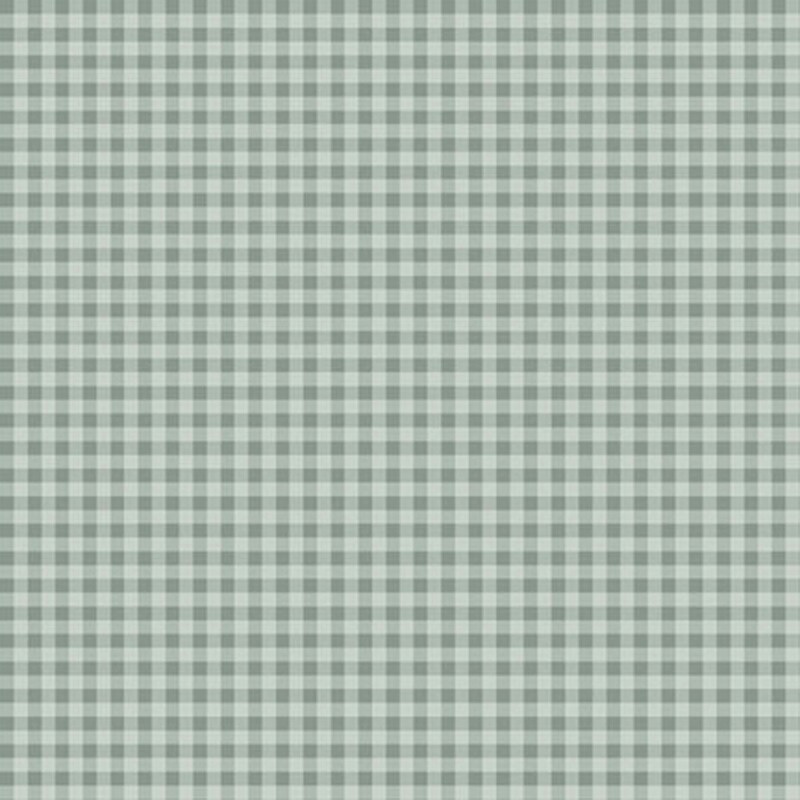 Pale cyan fabric with a light teal gingham print