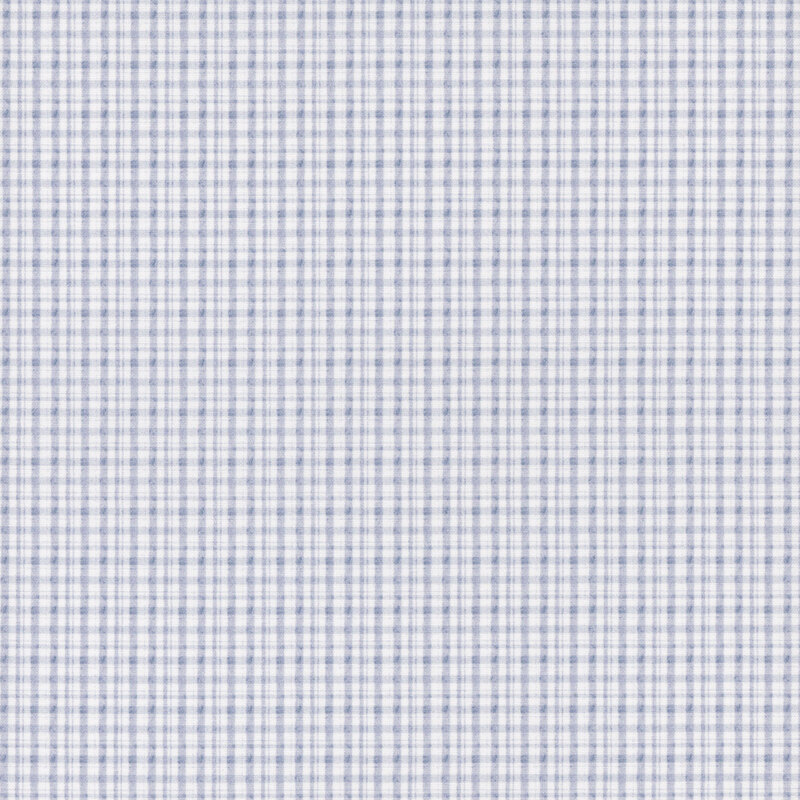 denim blue gingham on white fabric