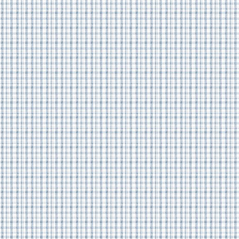 denim blue gingham on white fabric