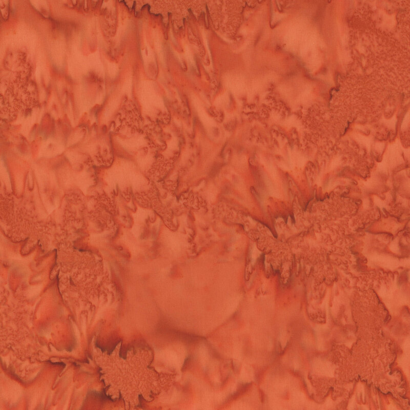 bright orange watercolor batik fabric
