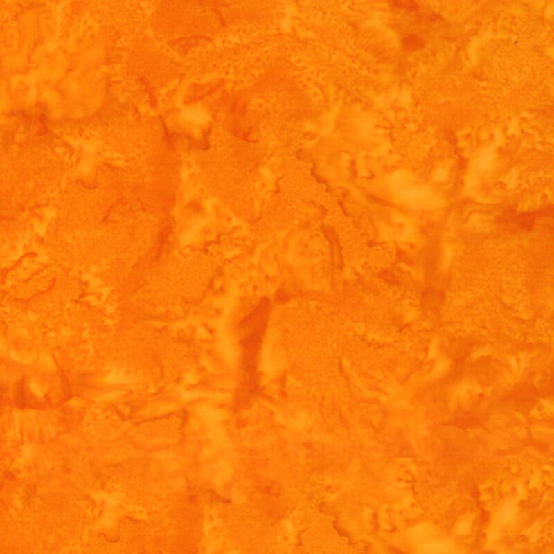 bright orange watercolor batik fabric
