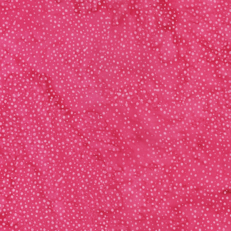 Hot pink mottled fabric with tonal light pink dots