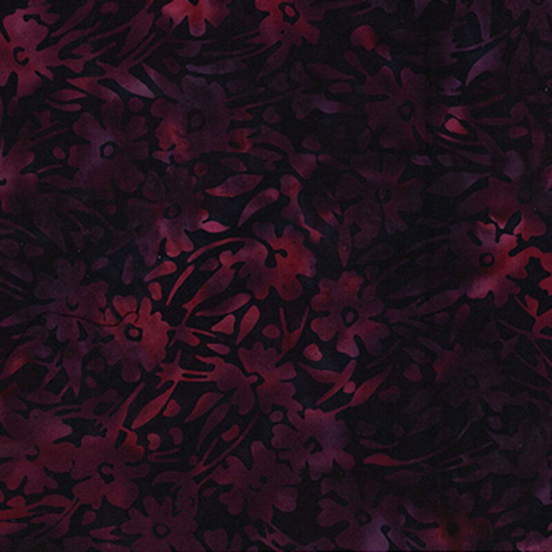 Very mulberry watercolor fabric with a tonal floral overlay 