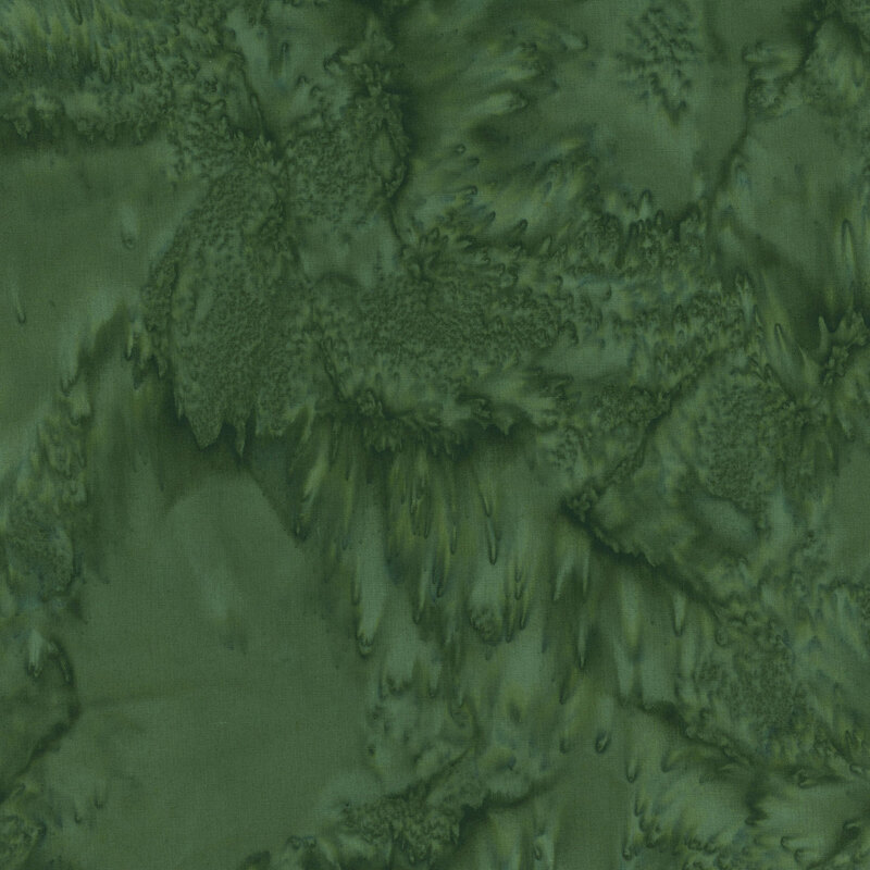 Mottled green fabric with a tonal watercolor pattern.