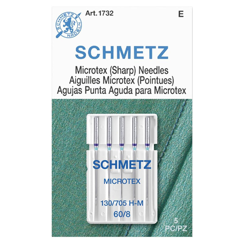 Schmetz Microtex Needles - Size 60/8 - 5ct
