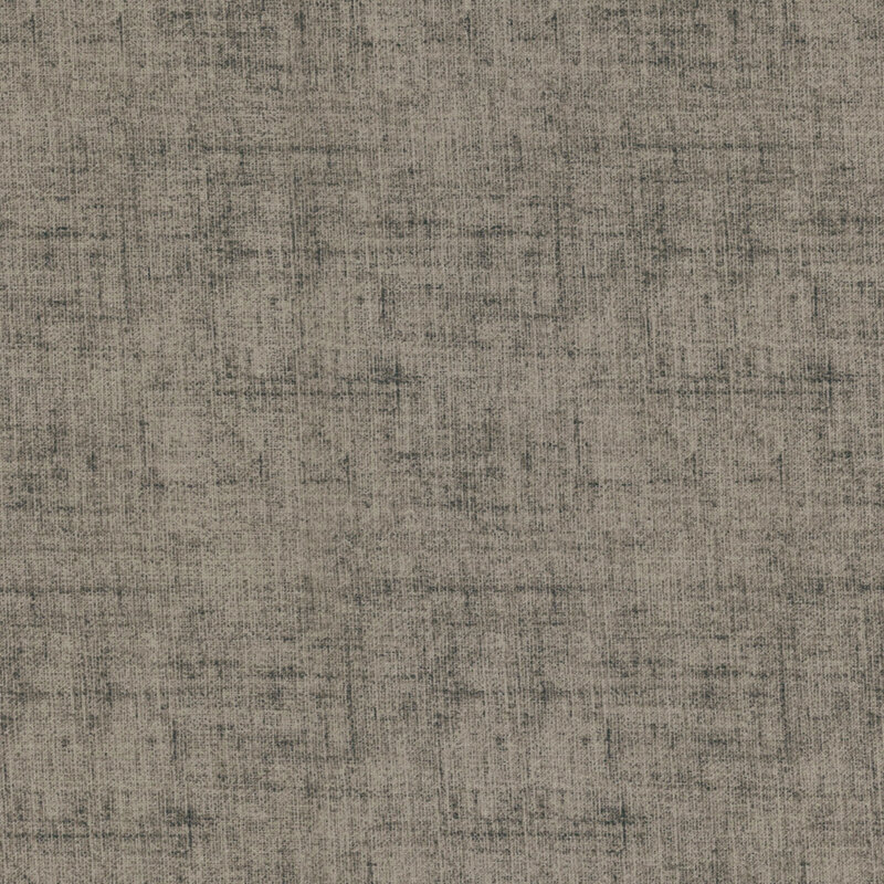 Warm gray fabric with a charcoal linen texture.
