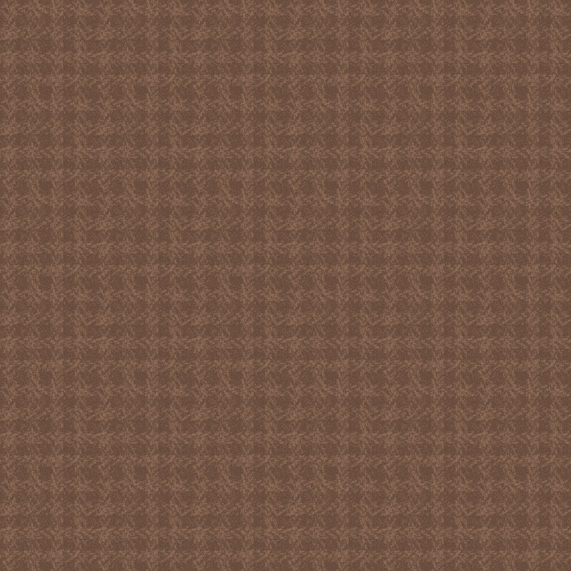 Tonal brown gingham flannel fabric