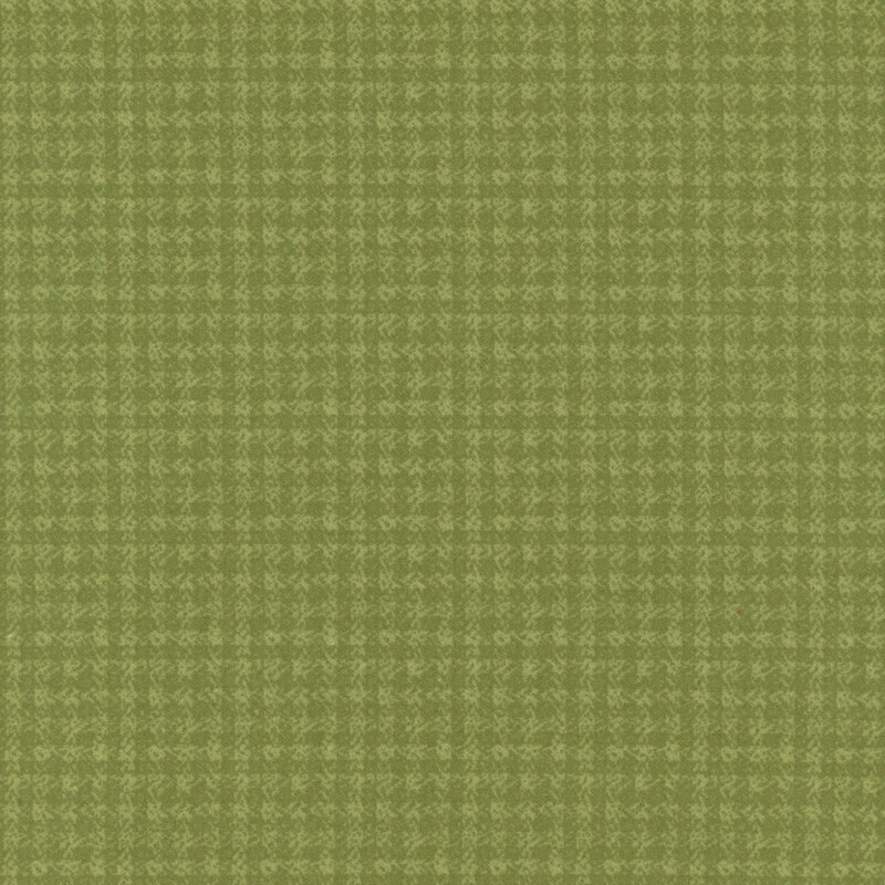 Tonal green gingham flannel fabric