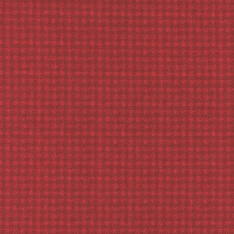 Tonal red gingham flannel fabric