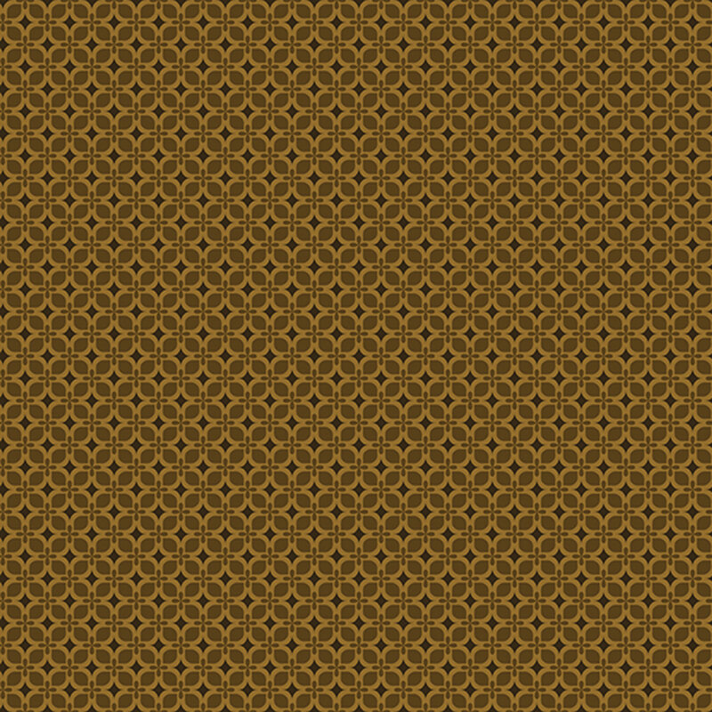 A retro geometric print with bronze, walnut, and dark brown