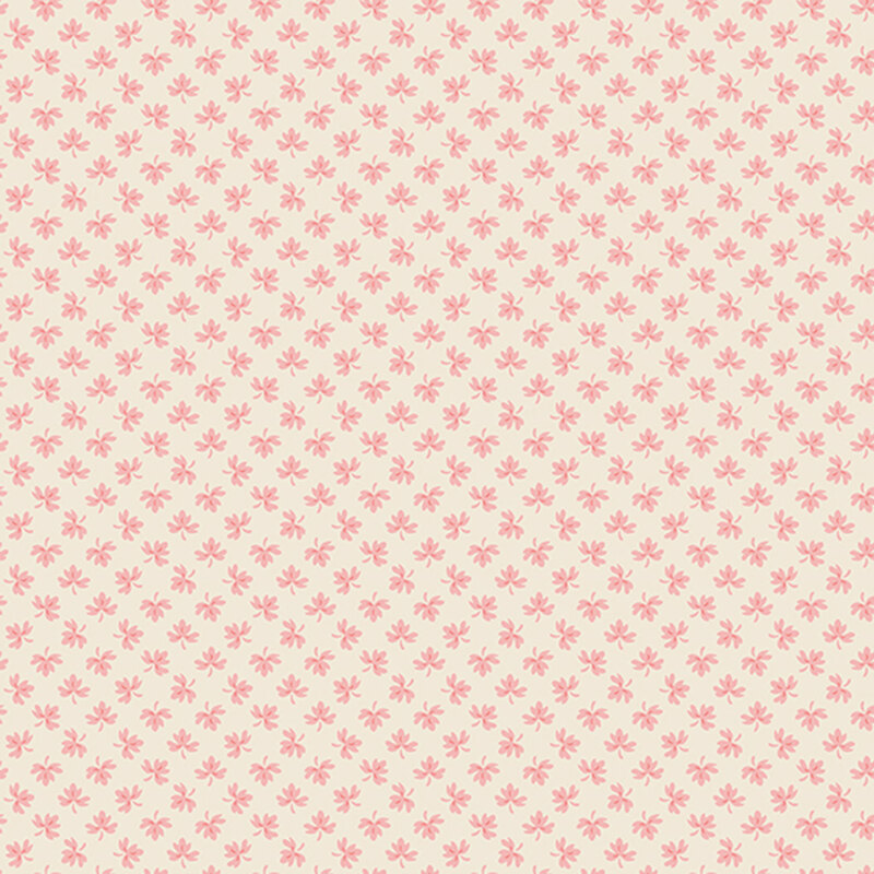 Cream background with ditsy bubblegum pink pattern
