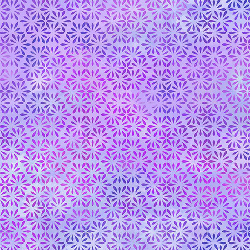 geometric patterns in magenta and royal purple on a mottled lavender background
