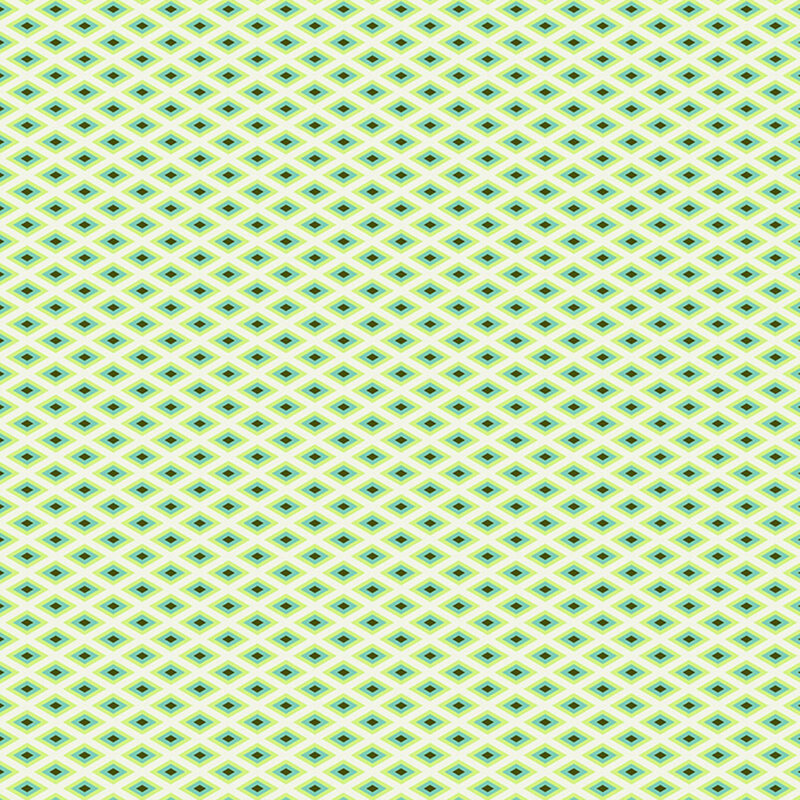 A small pattern of sideways lime green diamonds on a light green background