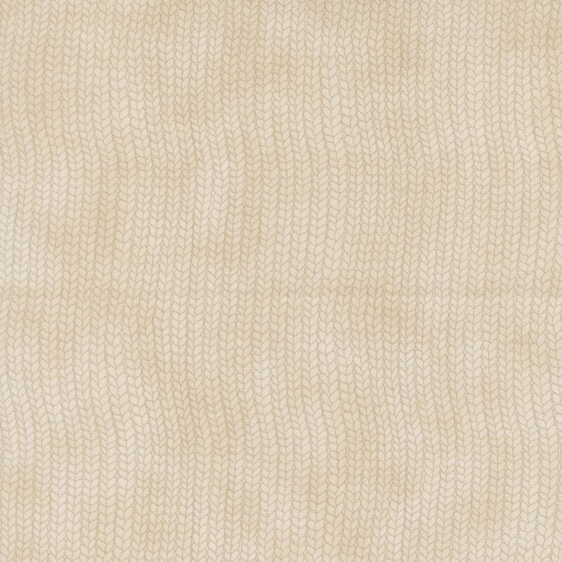 Mottled beige fabric with a pattern of wavy vertical knit stitches