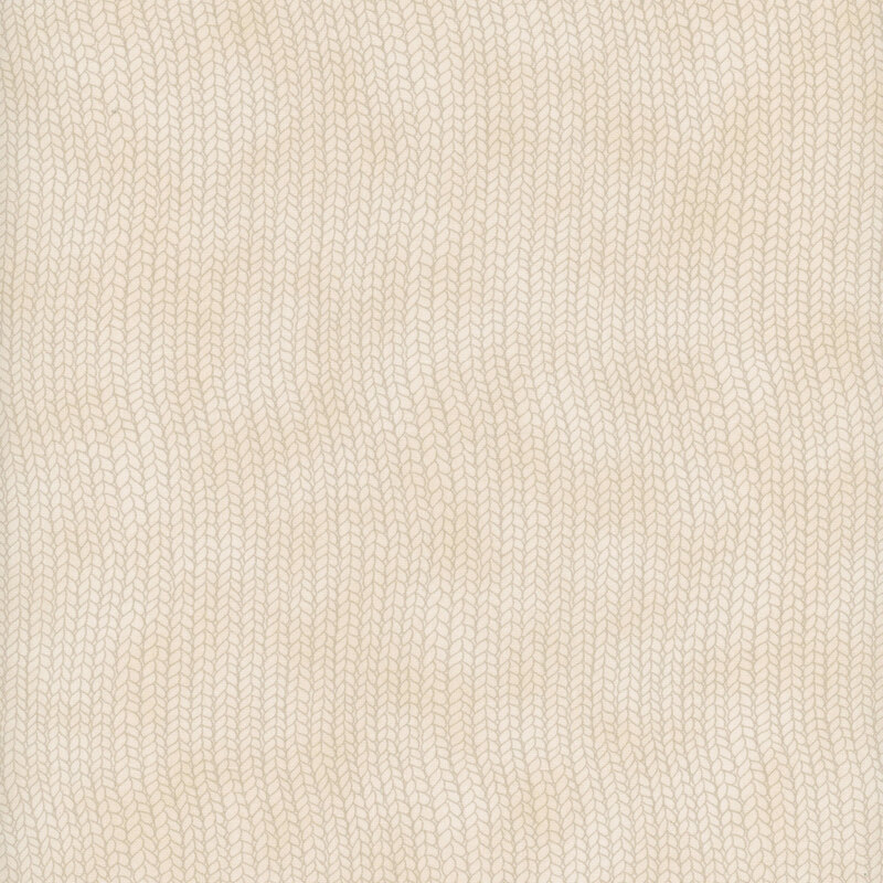 Mottled beige fabric with a pattern of wavy vertical knit stitches
