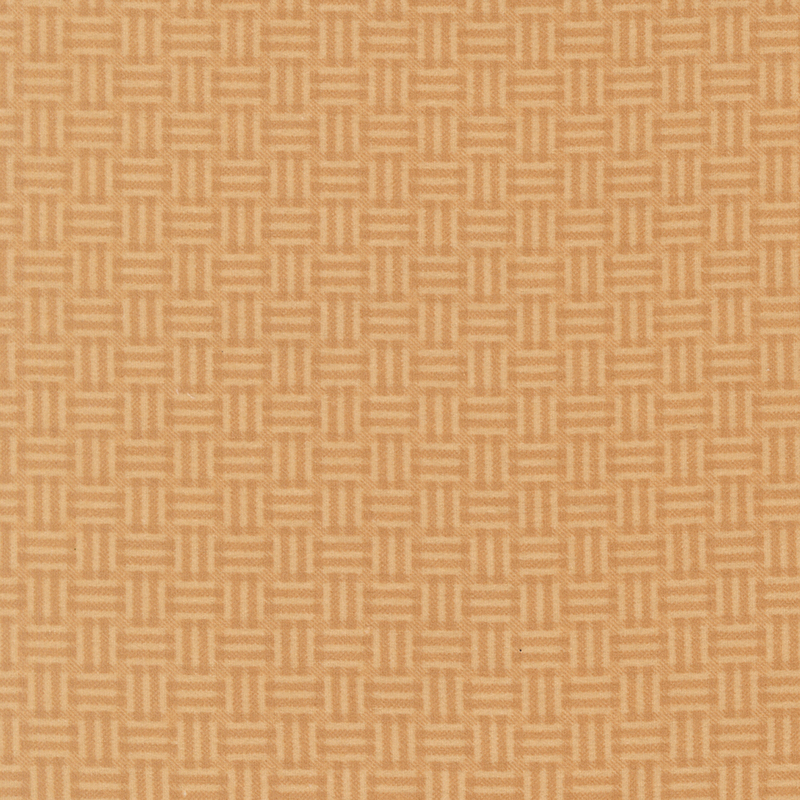 Tonal tan flannel fabric featuring a basket weave pattern.