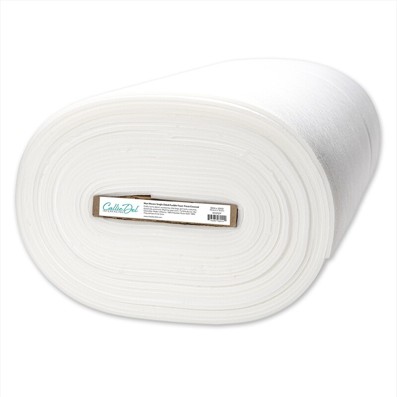 A full bolt of the Callie Del - Non-Woven Single Sided Fusible Foam - Tricot Covered - 30