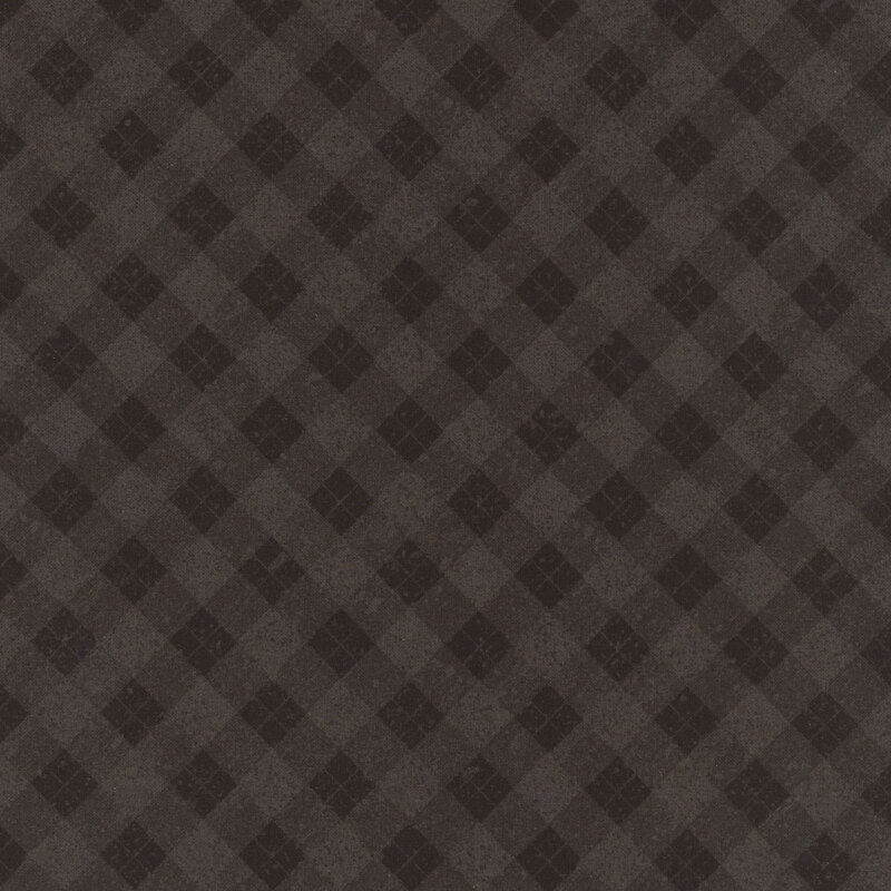 Tonal black diagonal gingham.