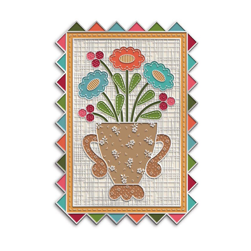 The Baked with Love scissor and needle minder displayed on a white background.
