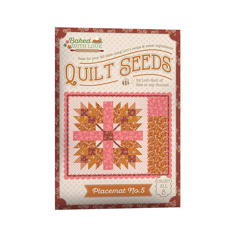 The front of the Quilt Seeds Placemat No. 5 featuring patchwork fall leaves.