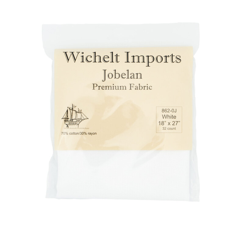 Wichelt 32ct Aida in the color White with packaging. 