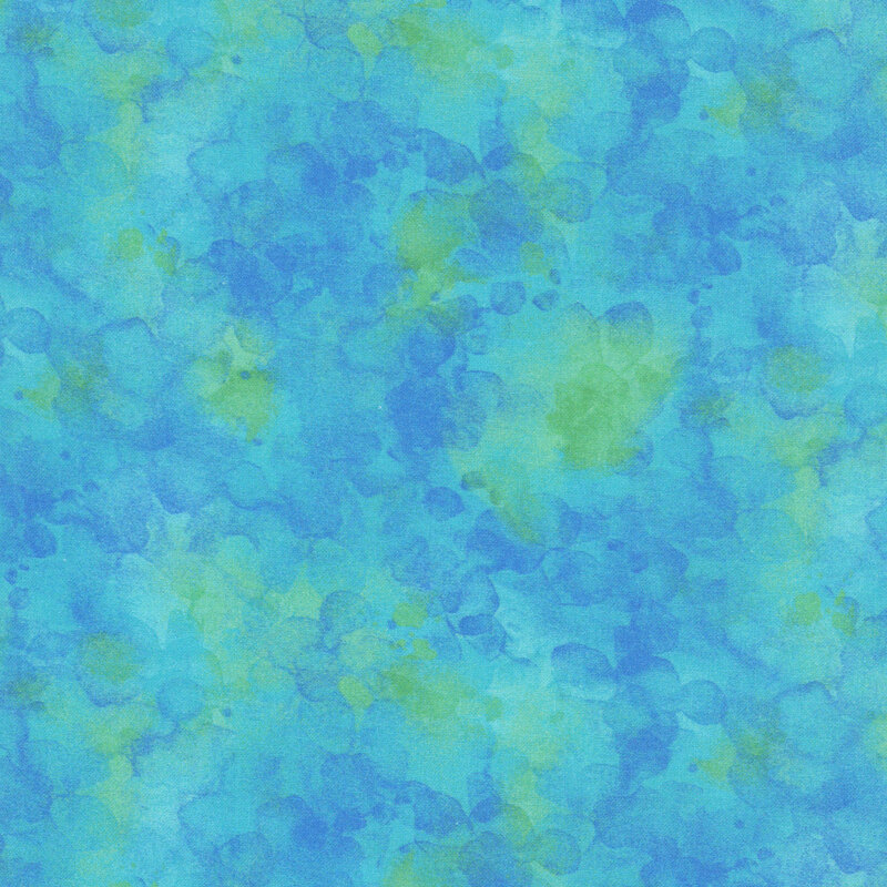 Teal and green fabric with light mottling.