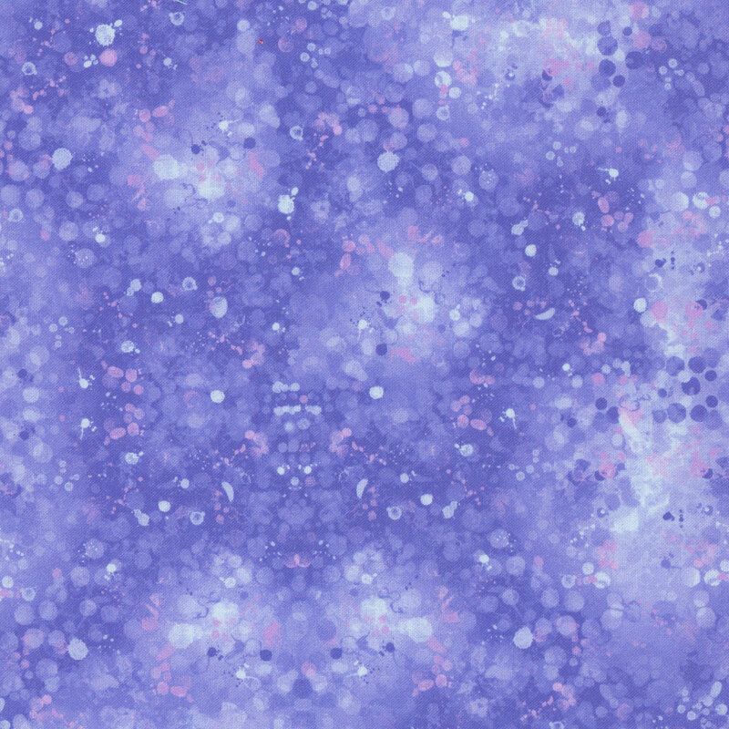 Purple fabric with lilac mottling and splotched textures.