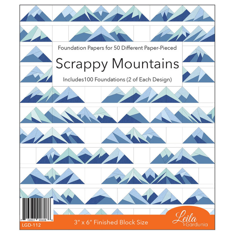 The front of the Scrappy Mountains booklet, isolated on a white background.