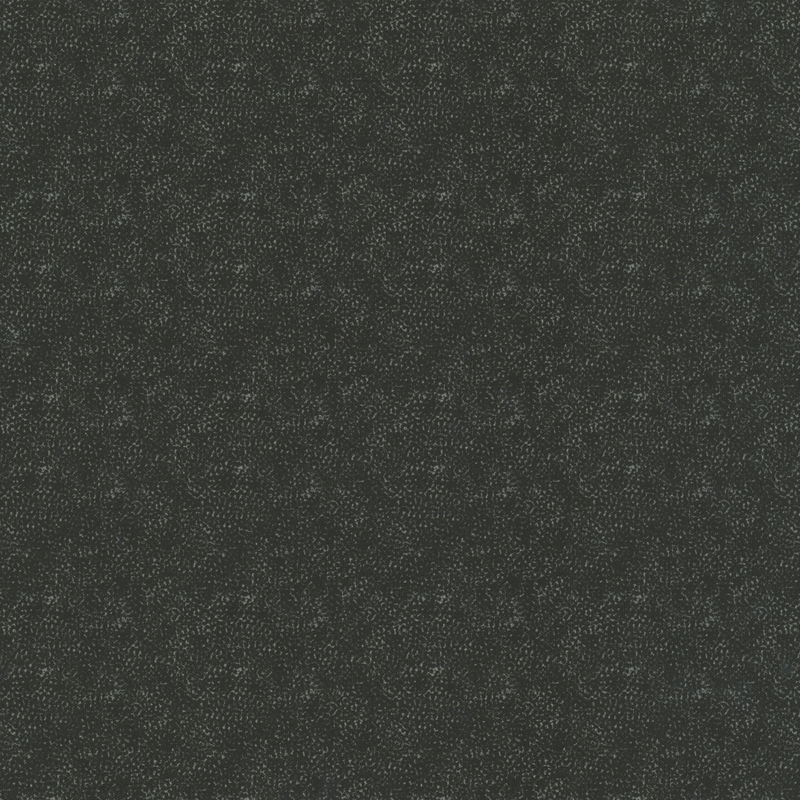 Textured and mottled raven black fabric