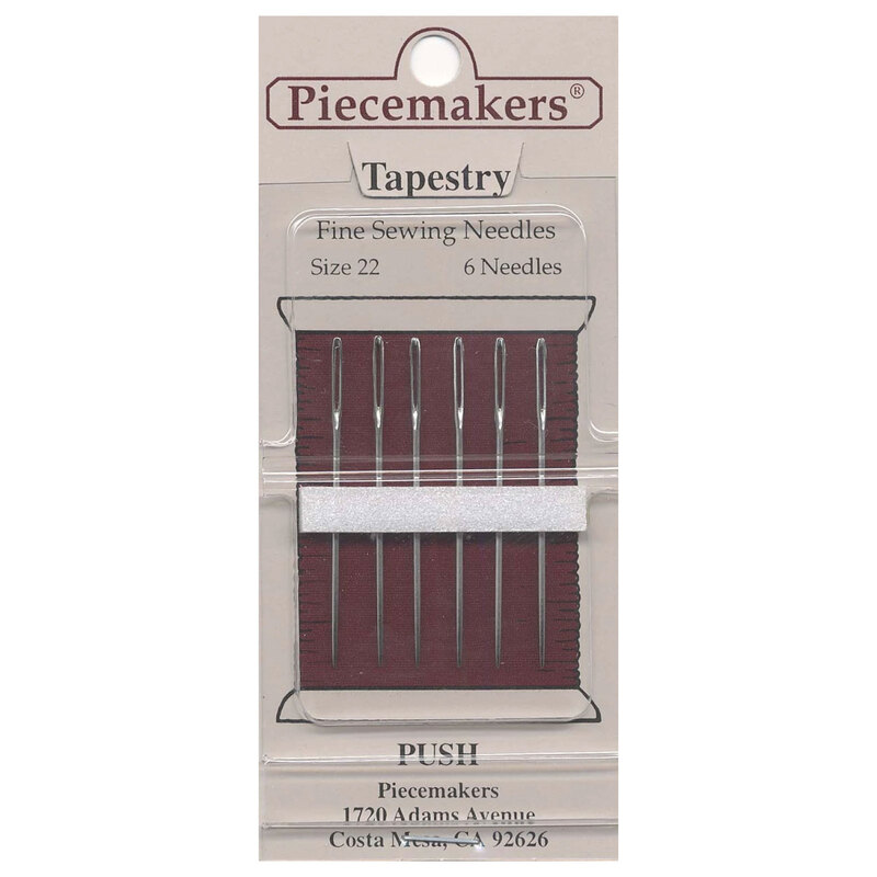 A package of Piecemakers Size 22 Tapestry Needles, isolated on a white background.