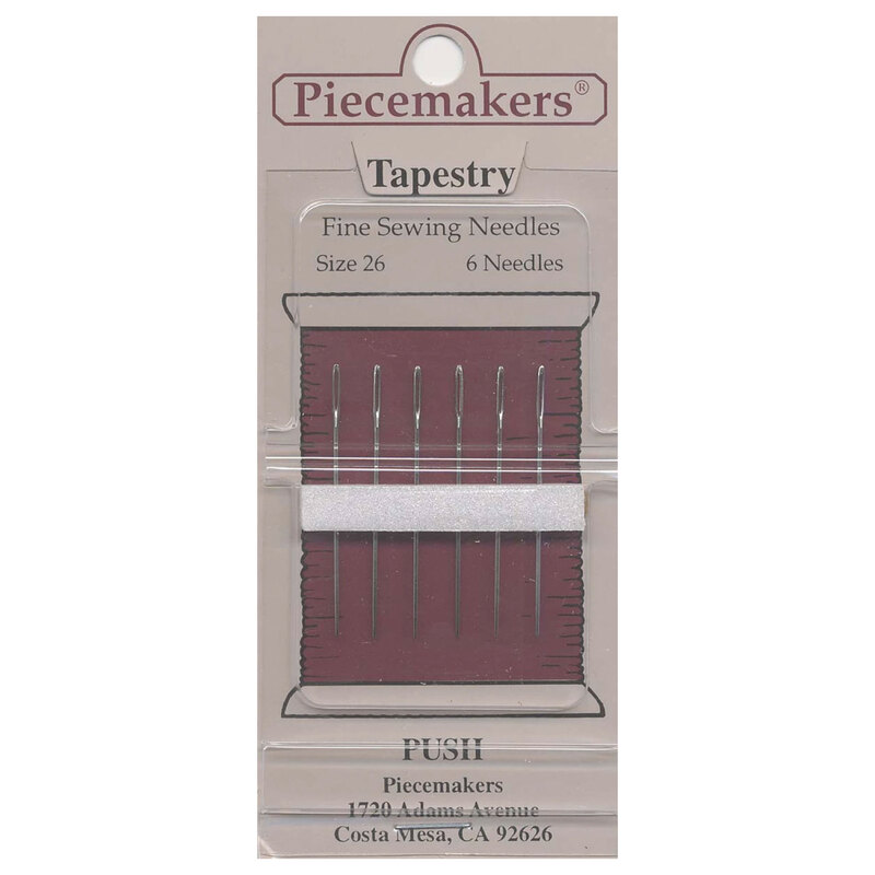 A package of Piecemakers Size 26 Tapestry Needles, isolated on a white background.