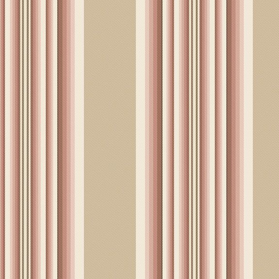 Tan fabric with lines of varying thickness in shades of pink, red, and white.
