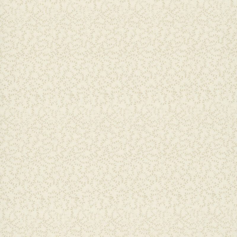Cream fabric with a pattern of dense, squiggly striped lines.