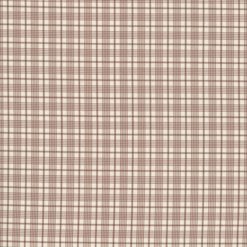 Cream fabric with a hazel plaid pattern.