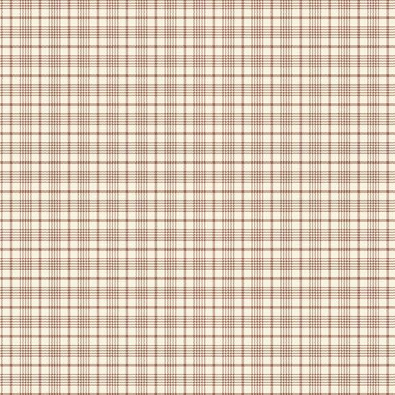 Cream fabric with a hazel plaid pattern.