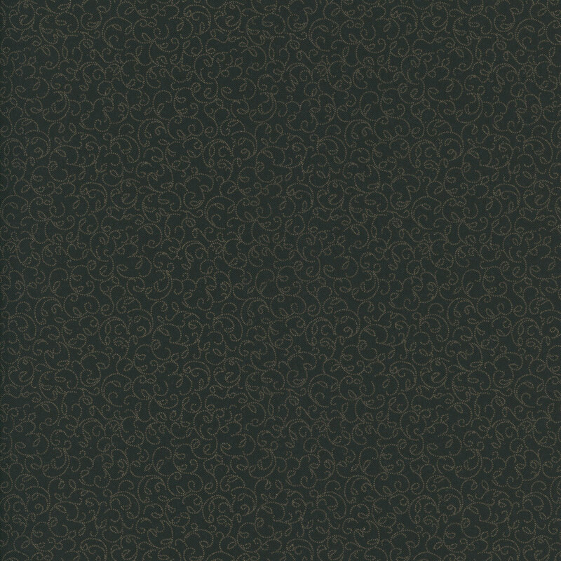 Black fabric with dotted gray swirls