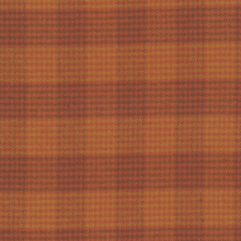 Orange and rust red houndstooth check pattern